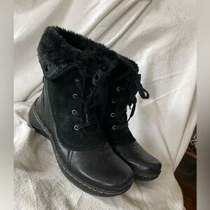BareTraps Black Fur-Trimmed Winter Boots